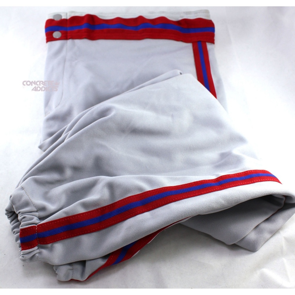 BIKE Sports Mens Gray w/ Red Blue Stripes Baseball